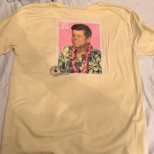 Rowdy Gentleman Men’s Yellow JFK Stamp T-Shirt Size XL